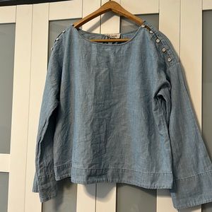 Madewell Top with button detail